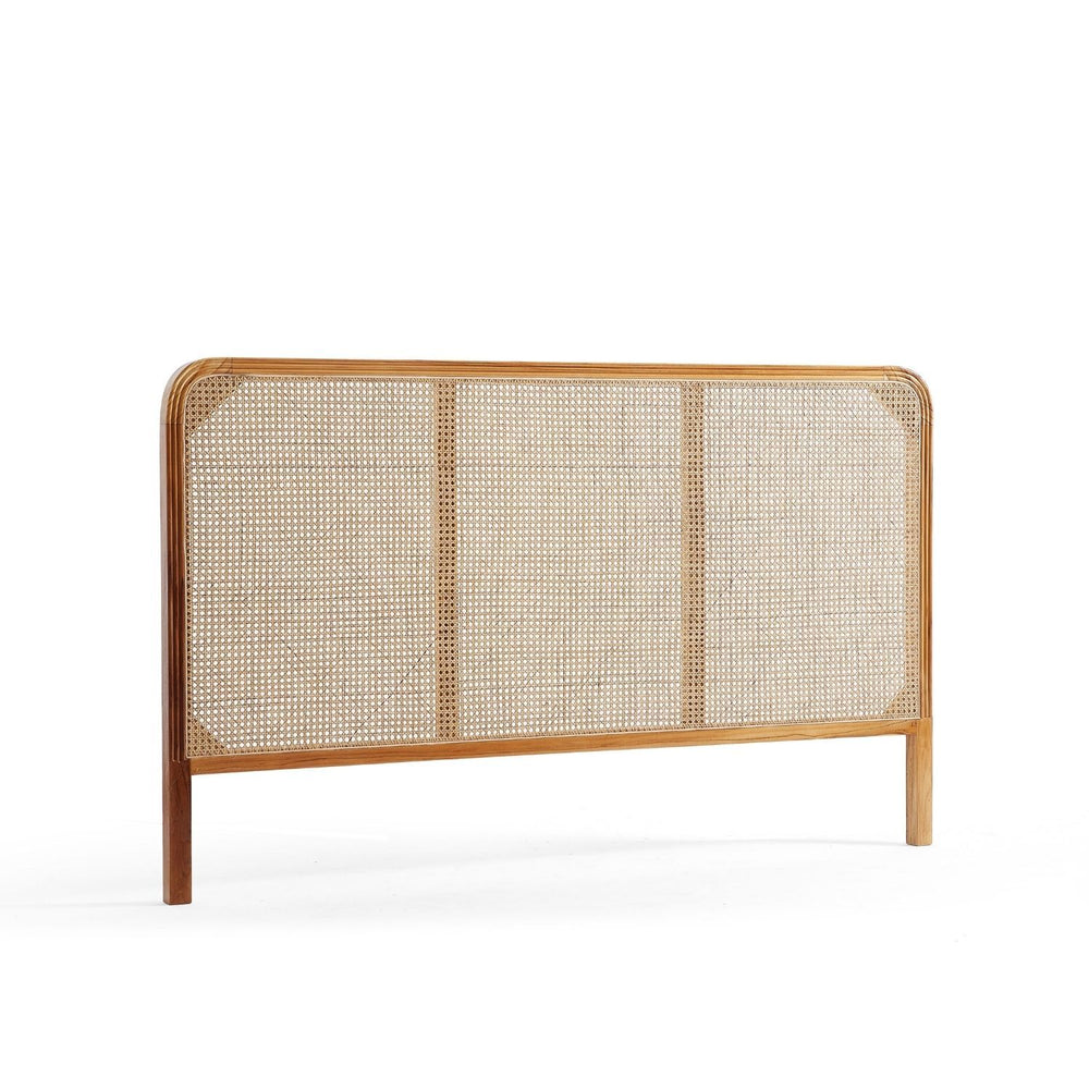 High Quality - Hand-tooled Headboard Rattan For A Touch Of Sophistication