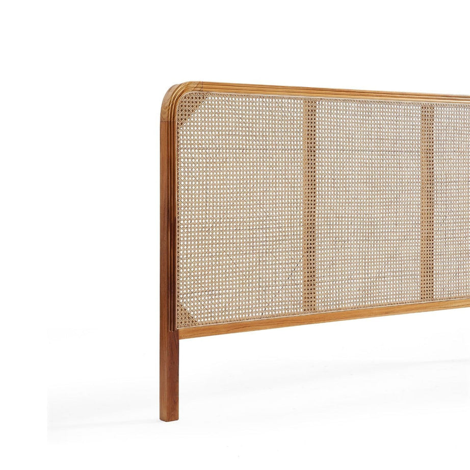High Quality - Hand-tooled Headboard Rattan For A Touch Of Sophistication