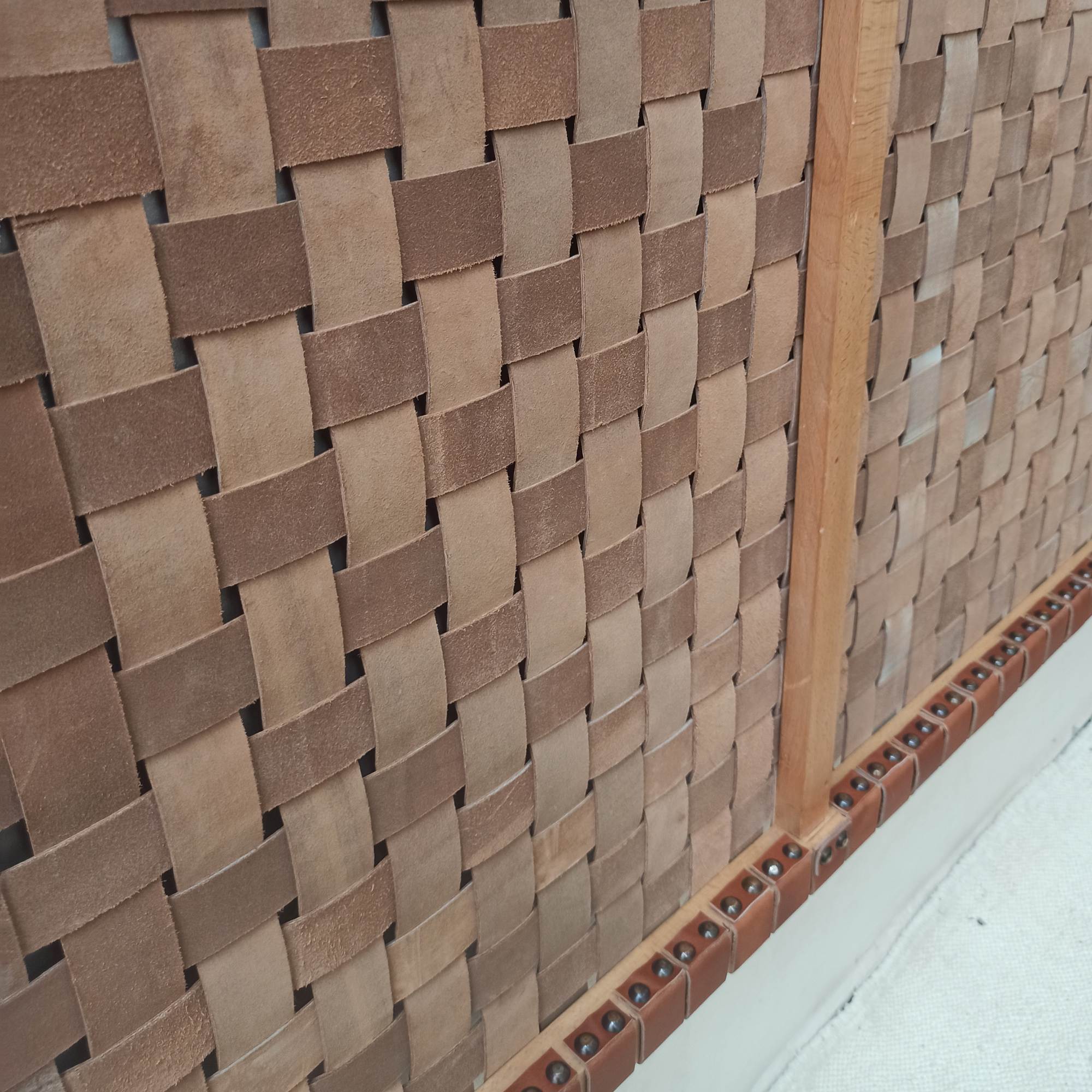 Premium leather headboard, a unique statement piece for your sleeping space.