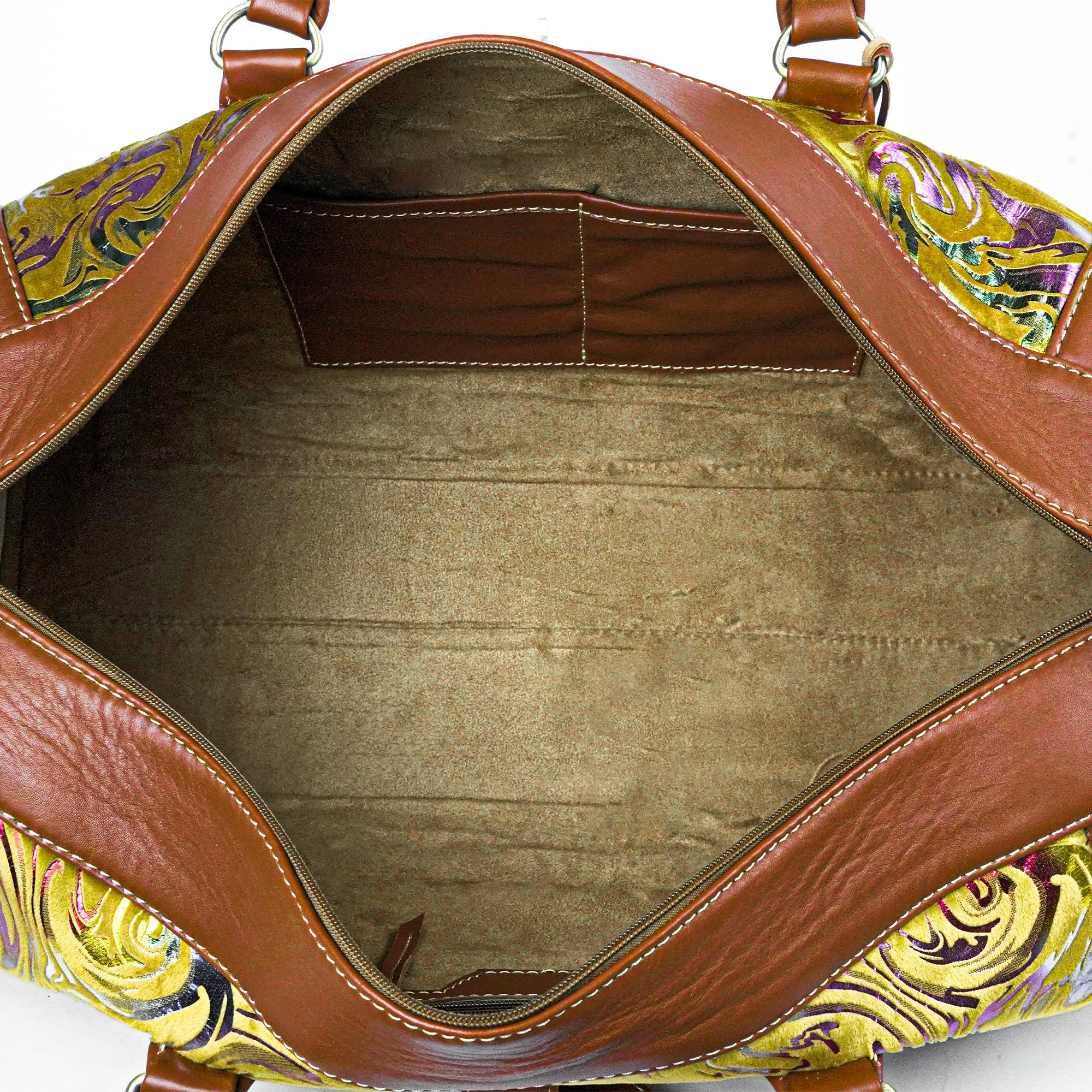 Leather Aurora Kilim Travel Bag