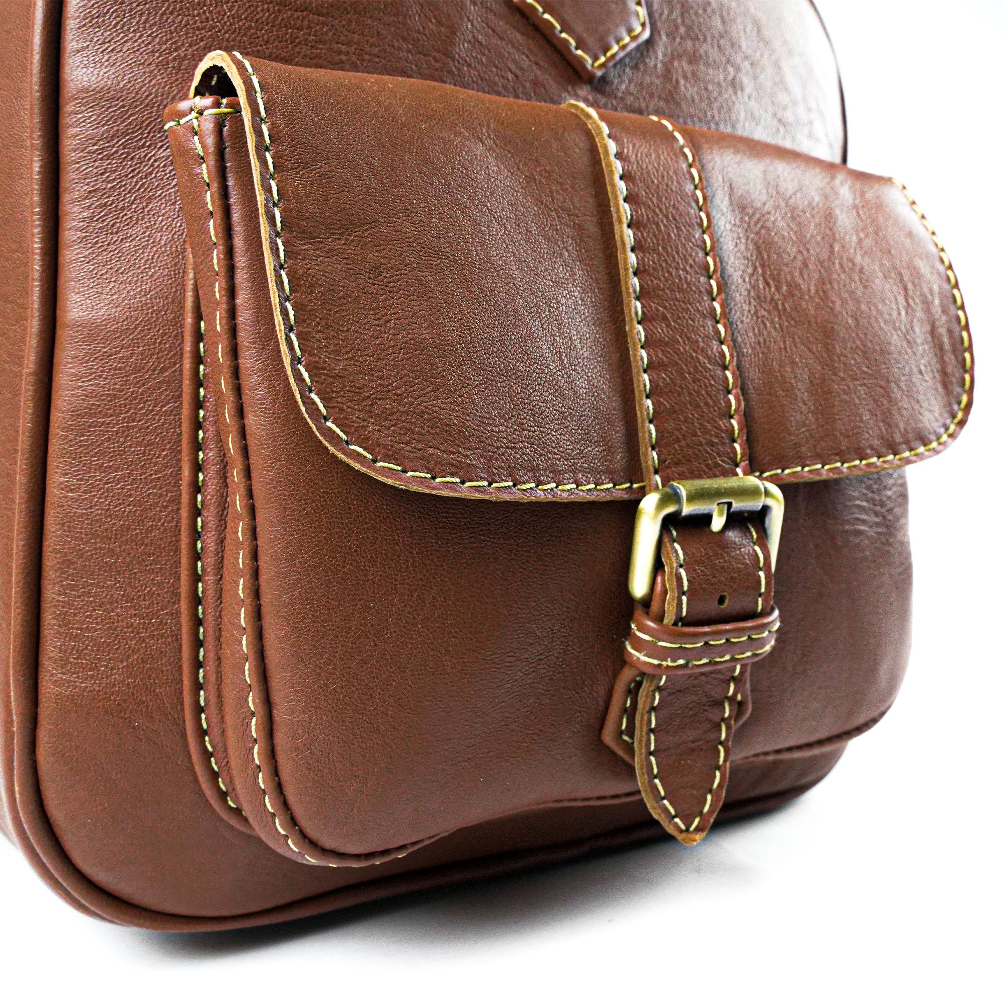 Leather Aurora Kilim Travel Bag