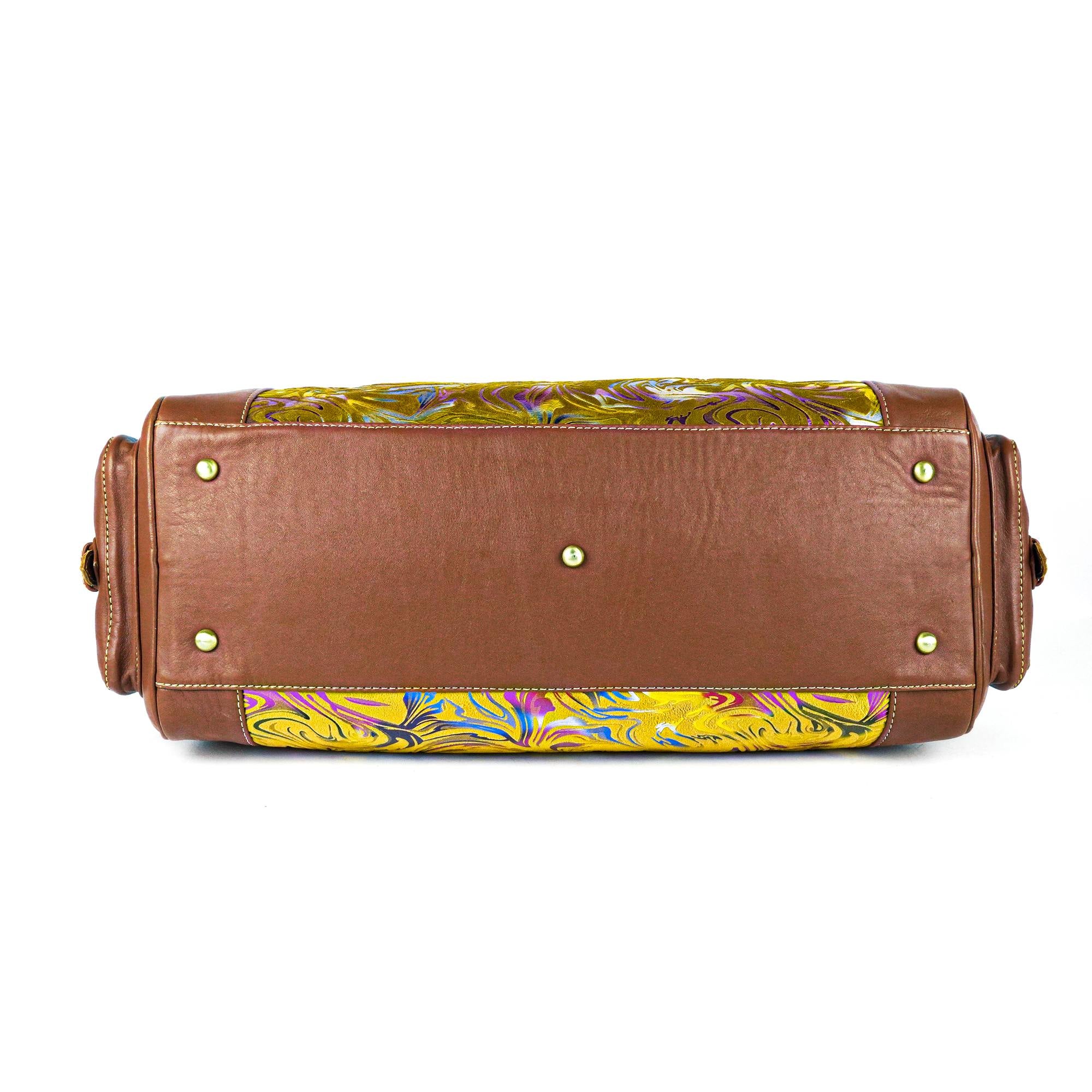 Leather Aurora Kilim Travel Bag