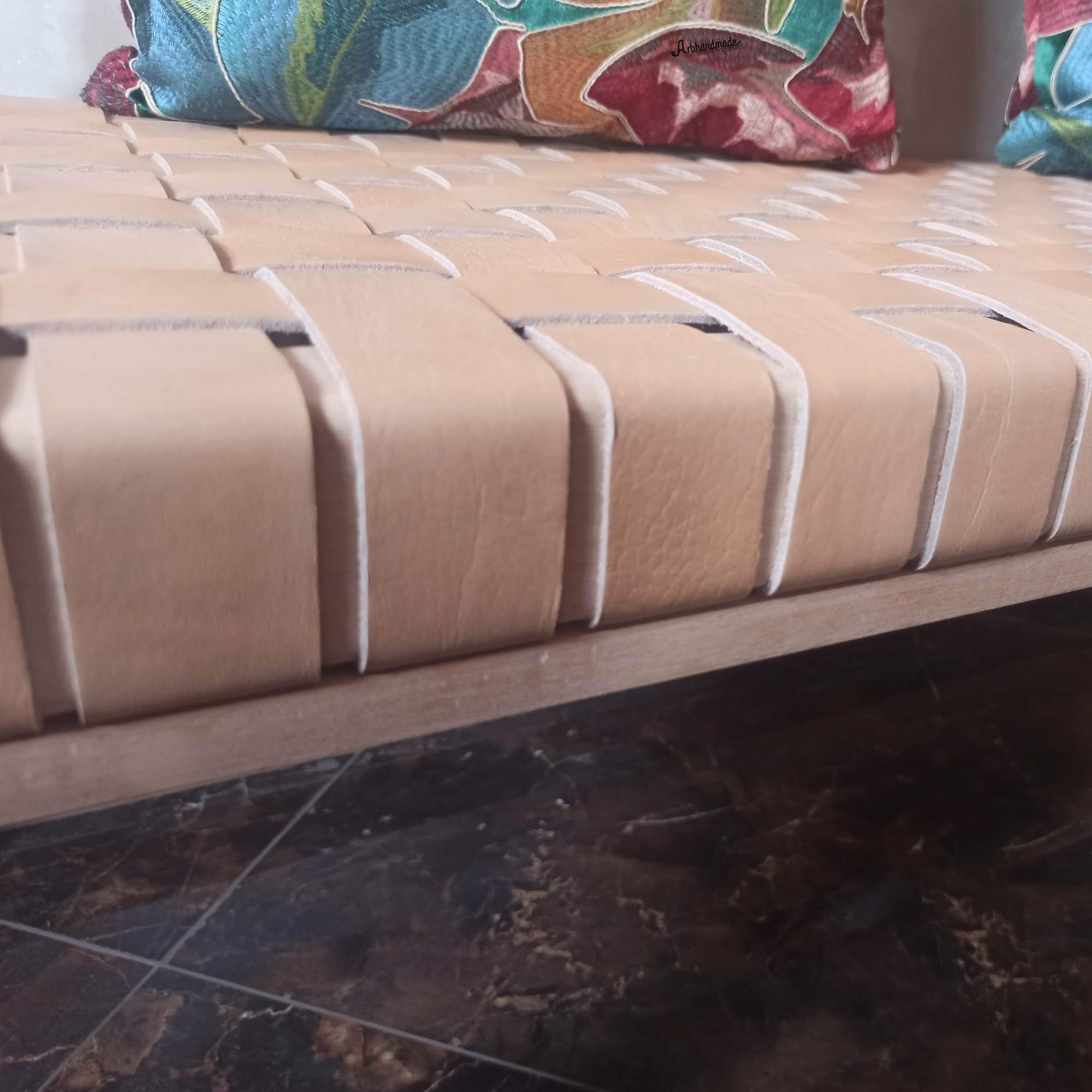 Helga Entryway Bench serving as a versatile Bedroom Bench, blending modern and vintage styles.