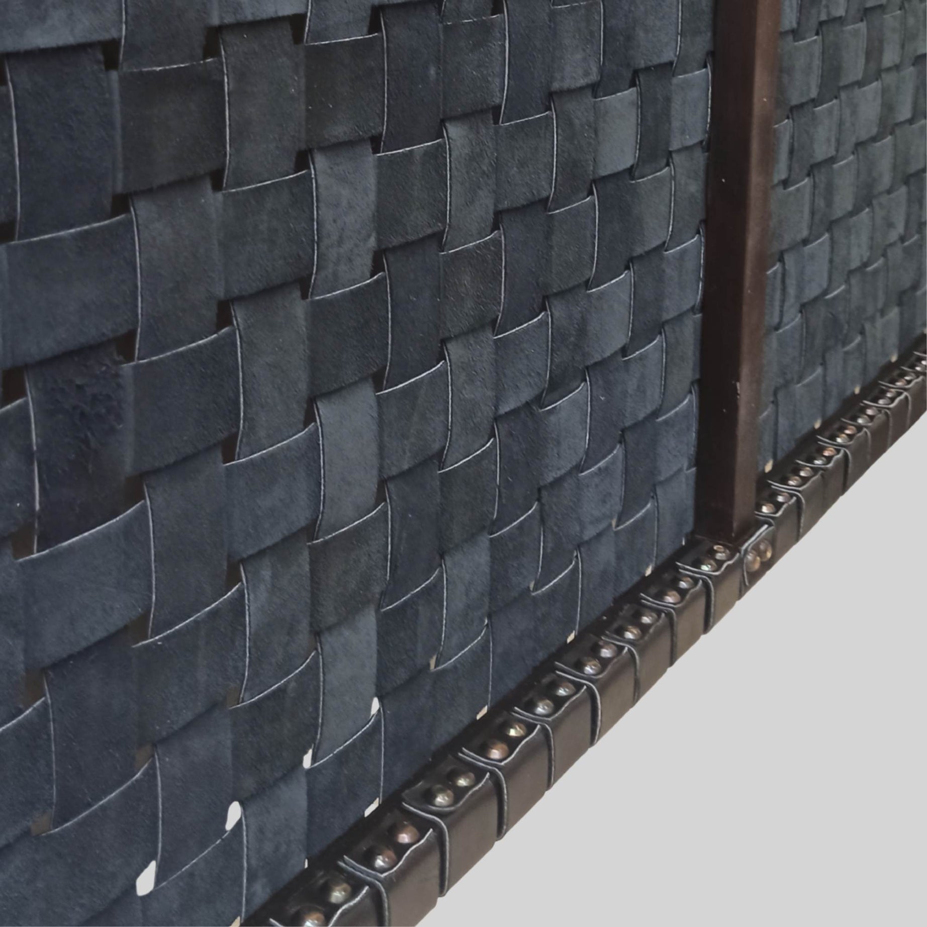 back view showing mounting brackets and solid frame structure