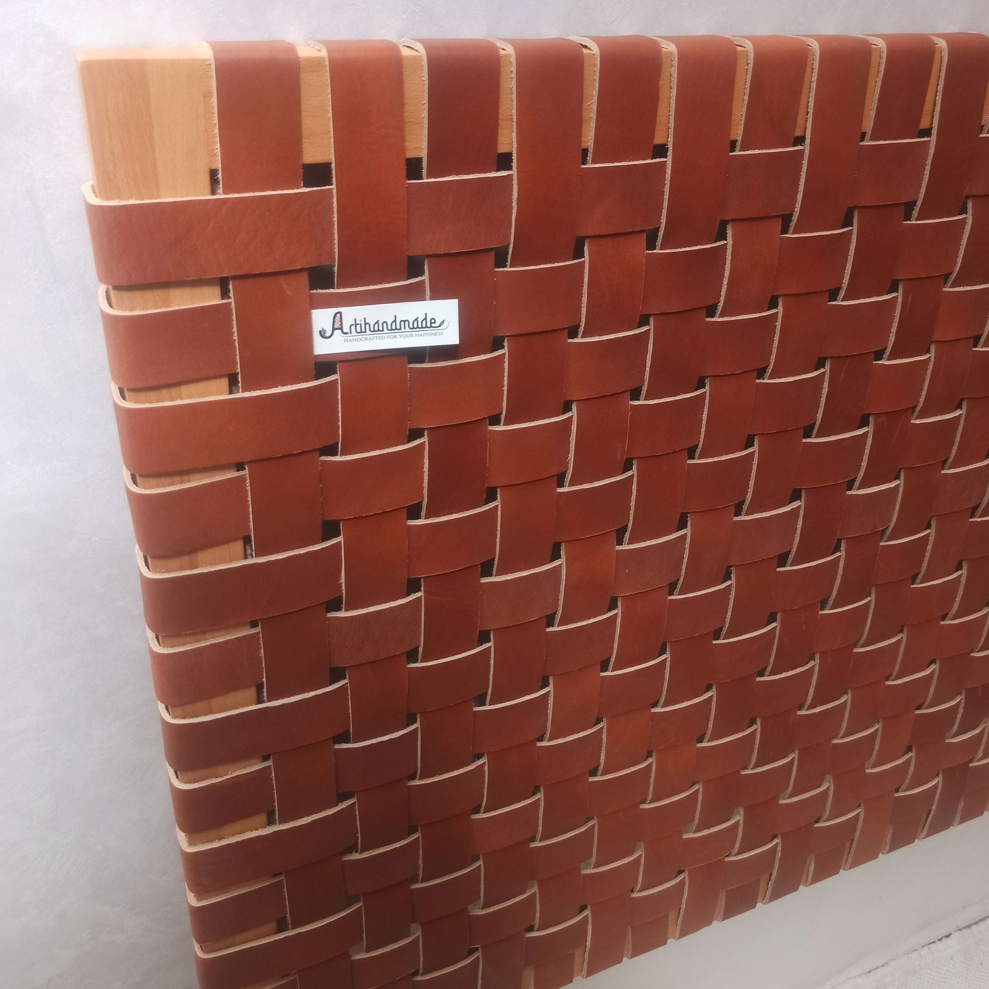 Custom Leather Headboard by Artihandmade®, a bespoke design for a personalized bedroom.