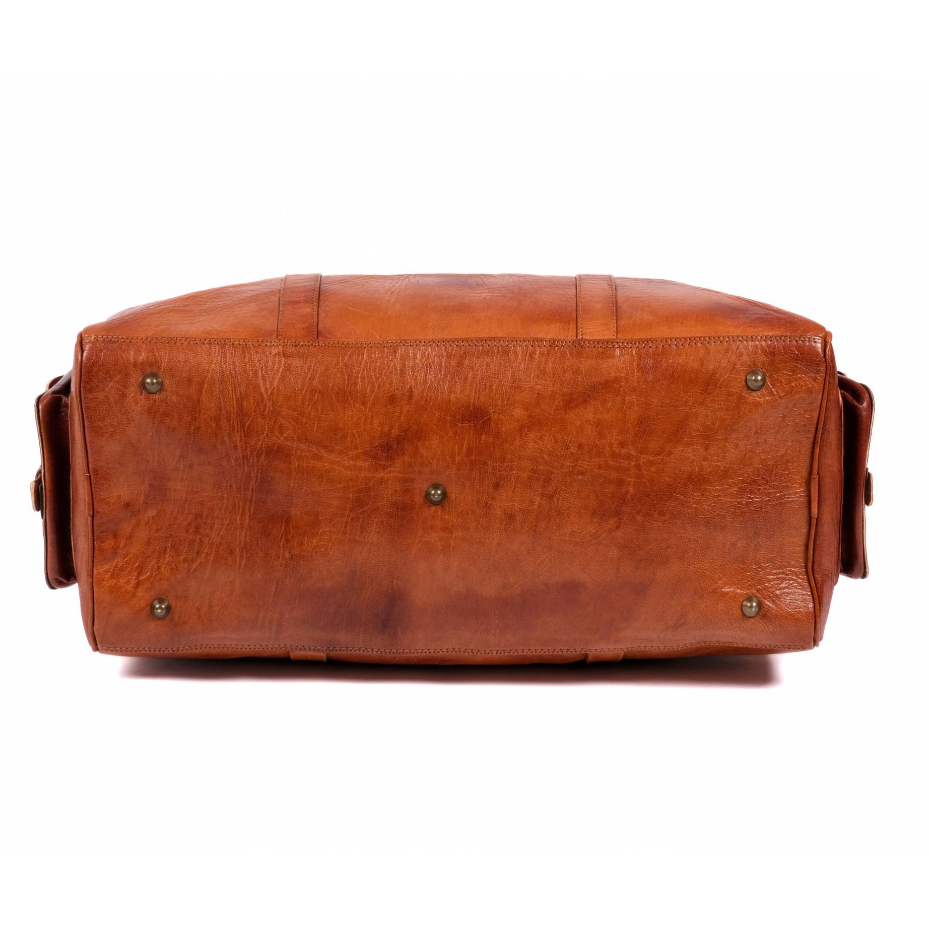 Leather Travel Bag, Weekender Almond Leather Travel Bag