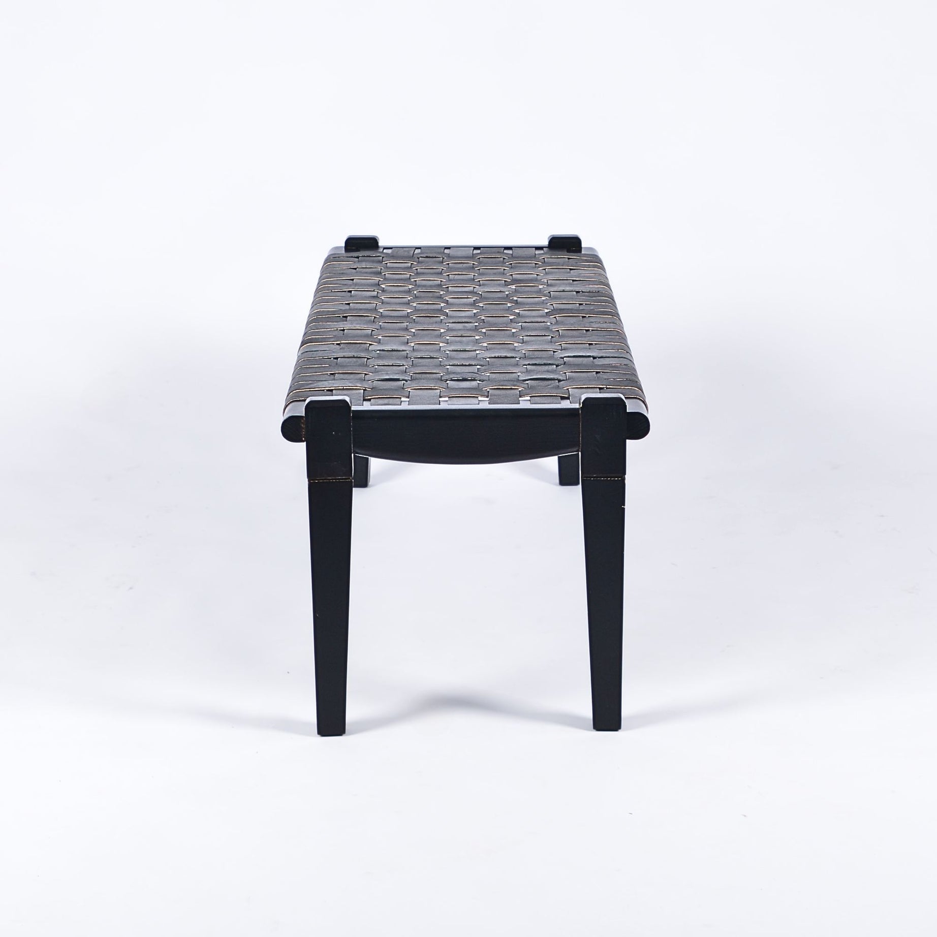 Strap Leather Black Bench