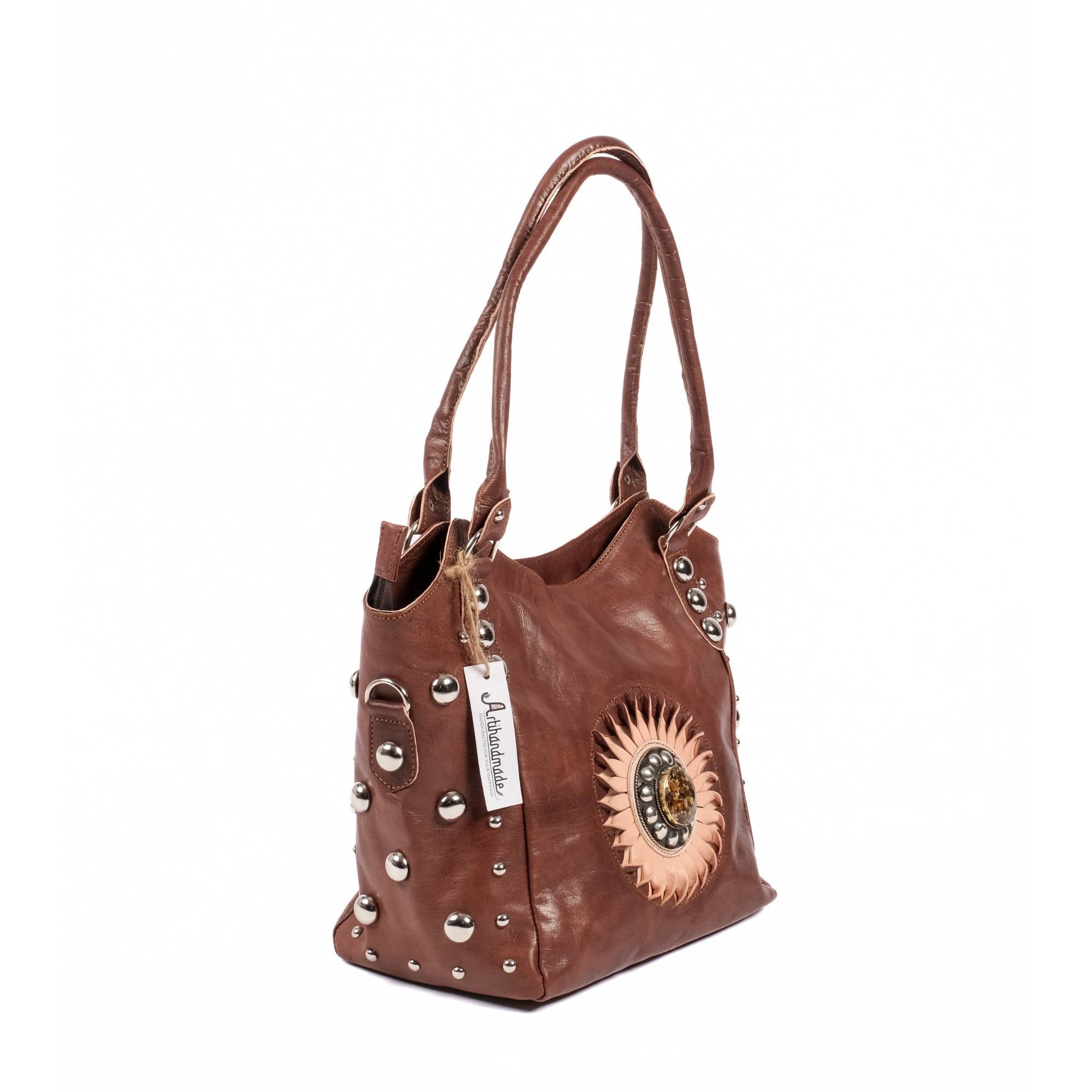 The Sun Leather Tote Bag Brown