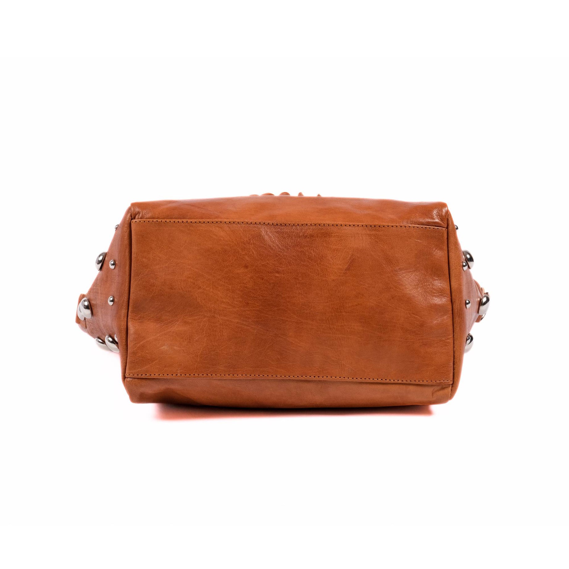 The Sun Leather Tote Bag Cognac