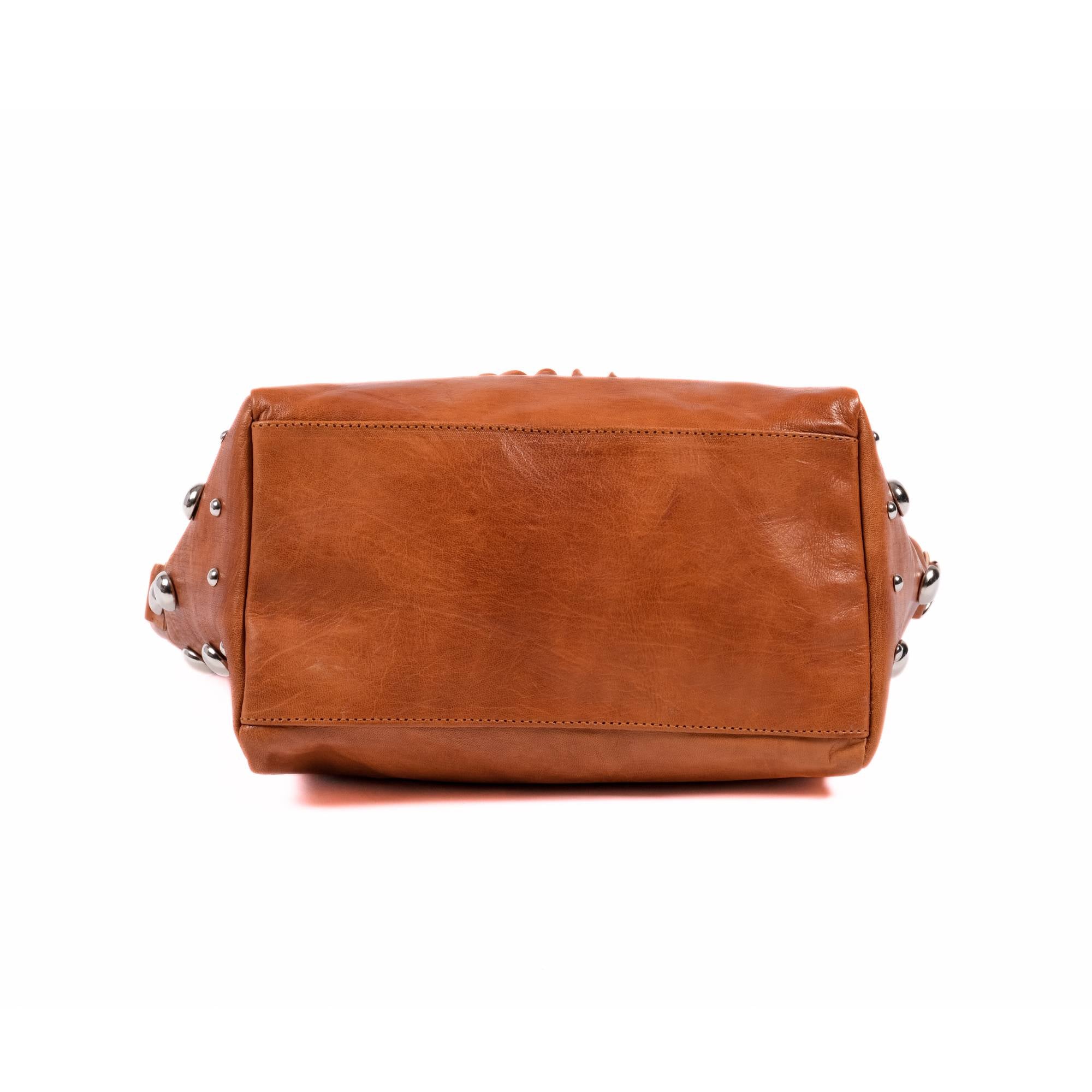 The Sun Leather Tote Bag Cognac