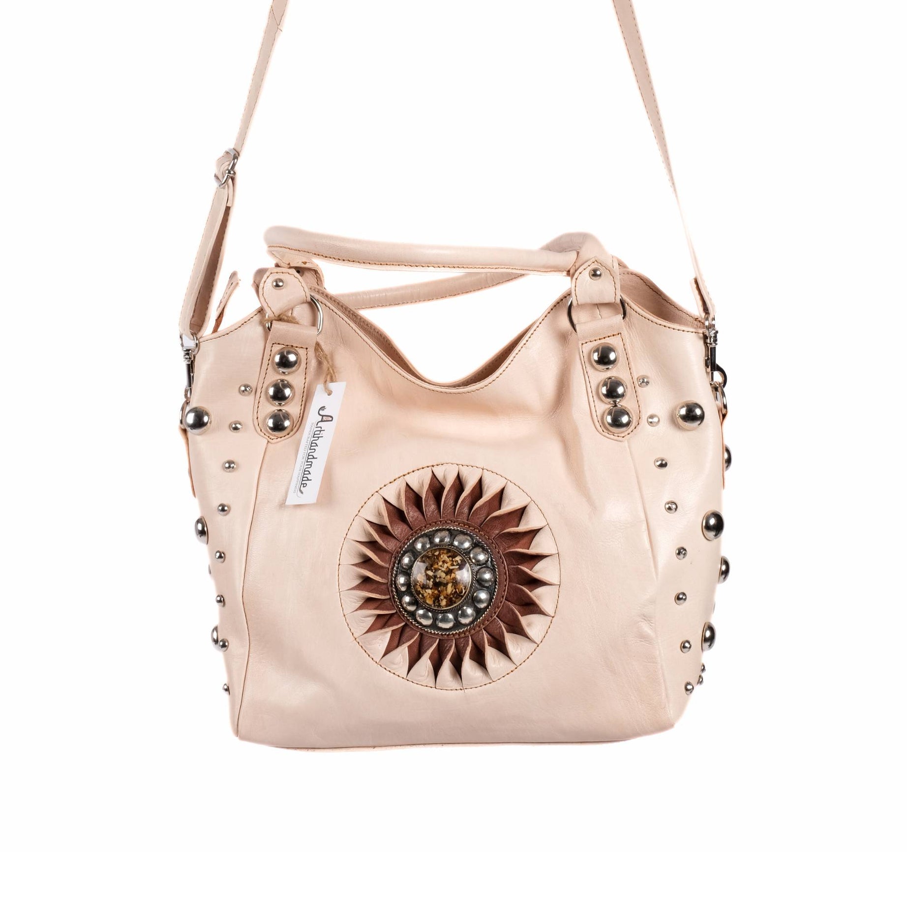 The Sun Leather Tote Bag - Natural