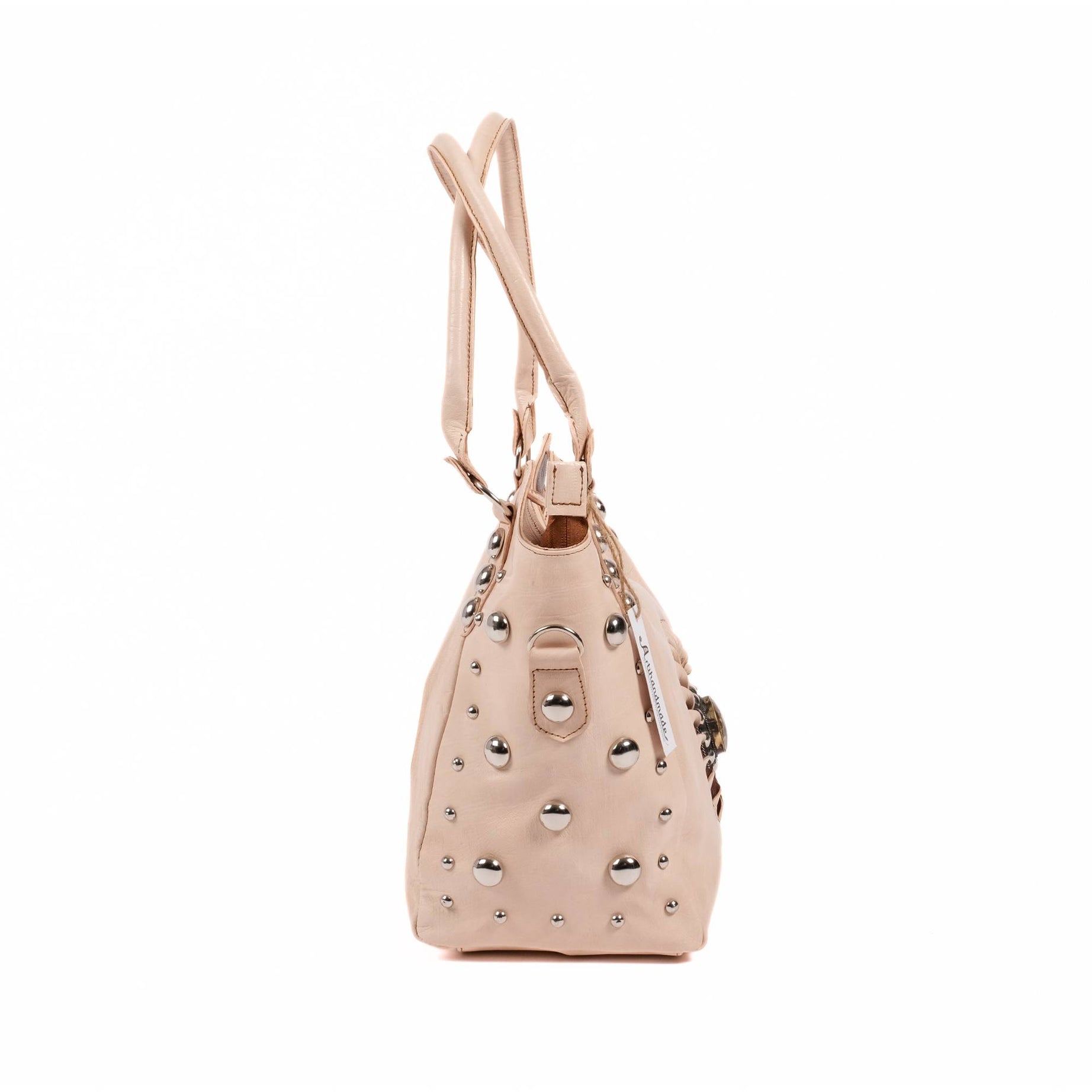 The Sun Leather Tote Bag - Brown , Natural, Cognac