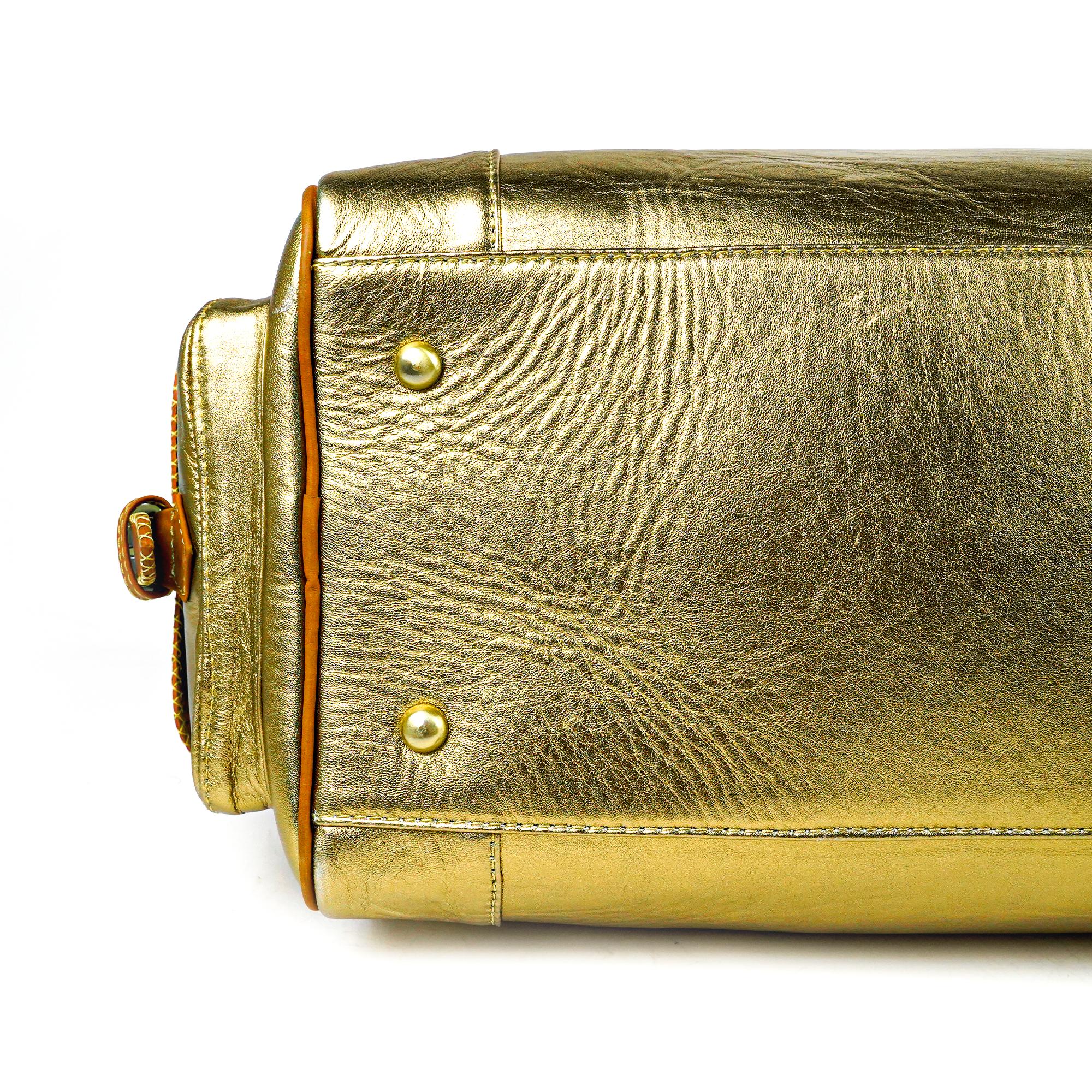 Hand Stitched Vintage Bumblebee Travel Leather Bag