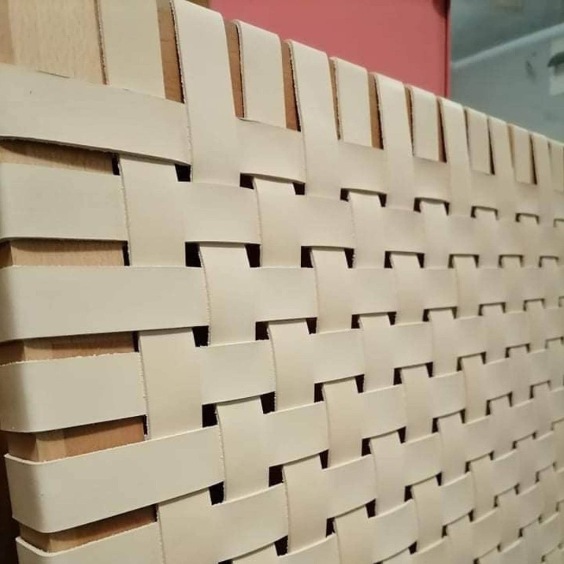 Premium leather headboard, a unique statement piece for your sleeping space.