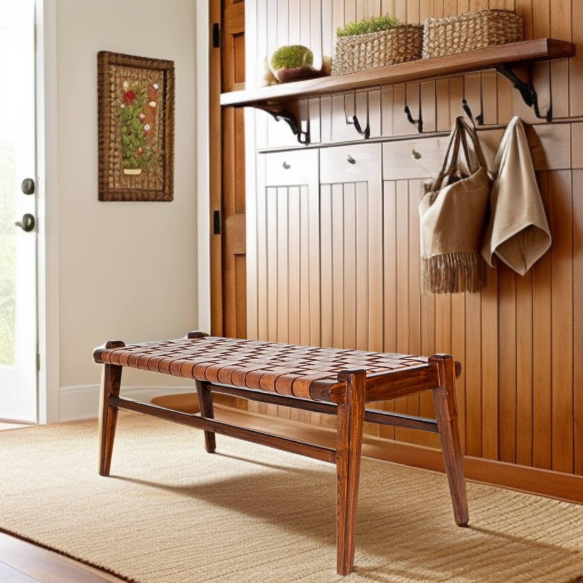 Einar Woven Leather Bench Saddle 