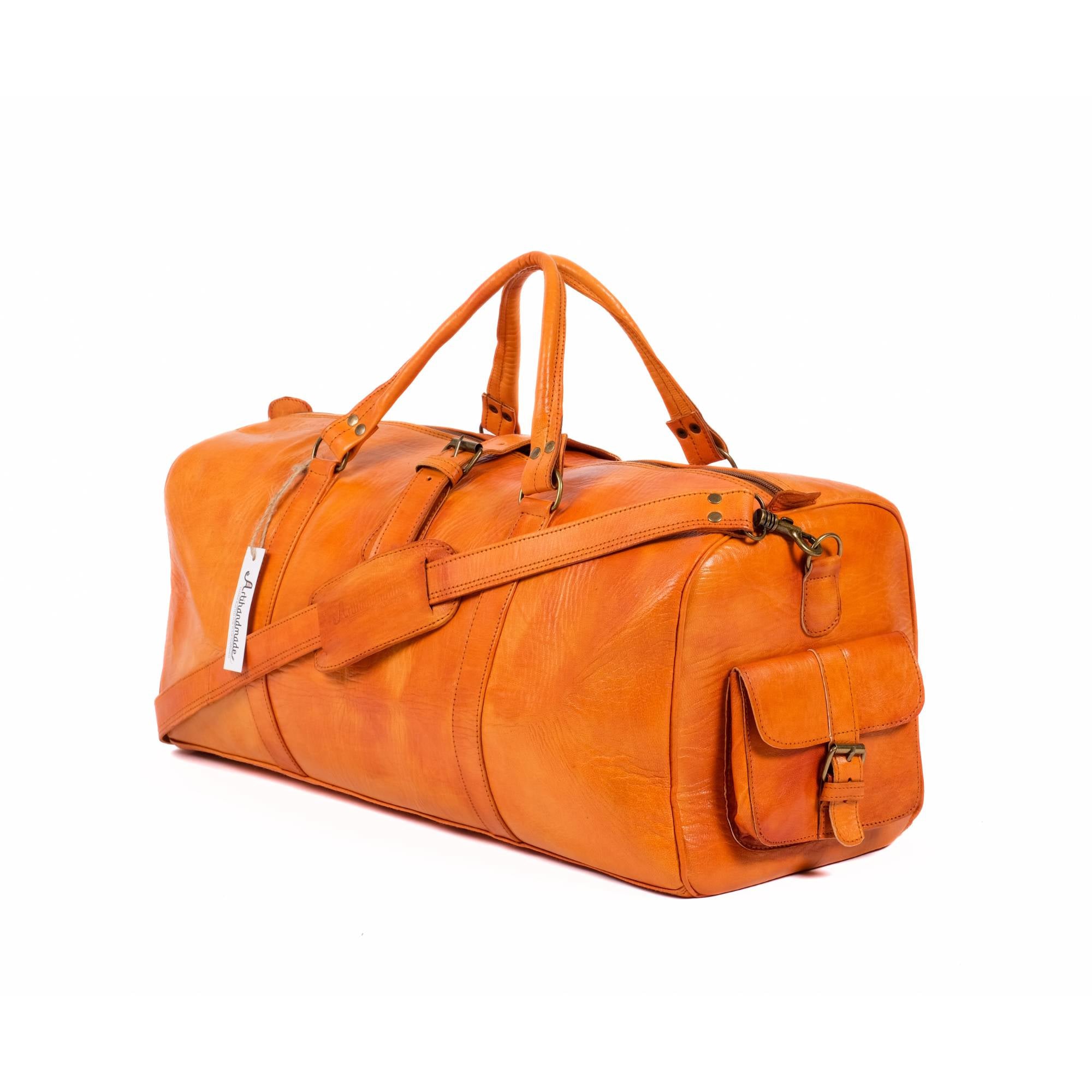 Leather Duffel Bag, Weekender Havan Leather Travel Bag