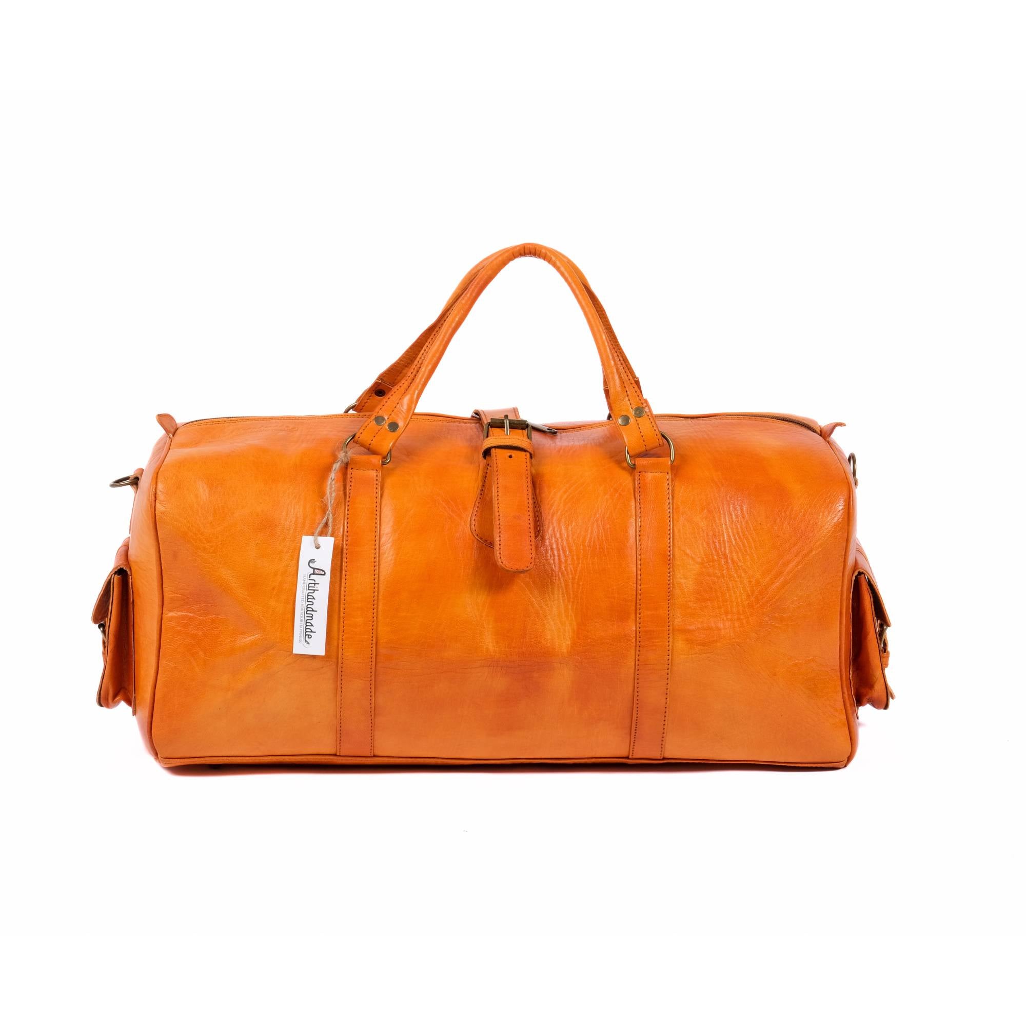Leather Duffel Bag, Weekender Havan Leather Travel Bag