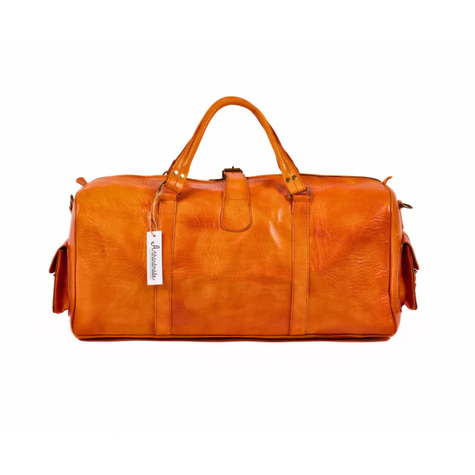 Leather Duffel Bag, Weekender Havan Leather Travel Bag