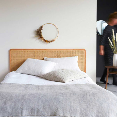 High Quality - Hand-tooled Headboard Rattan For A Touch Of Sophistication