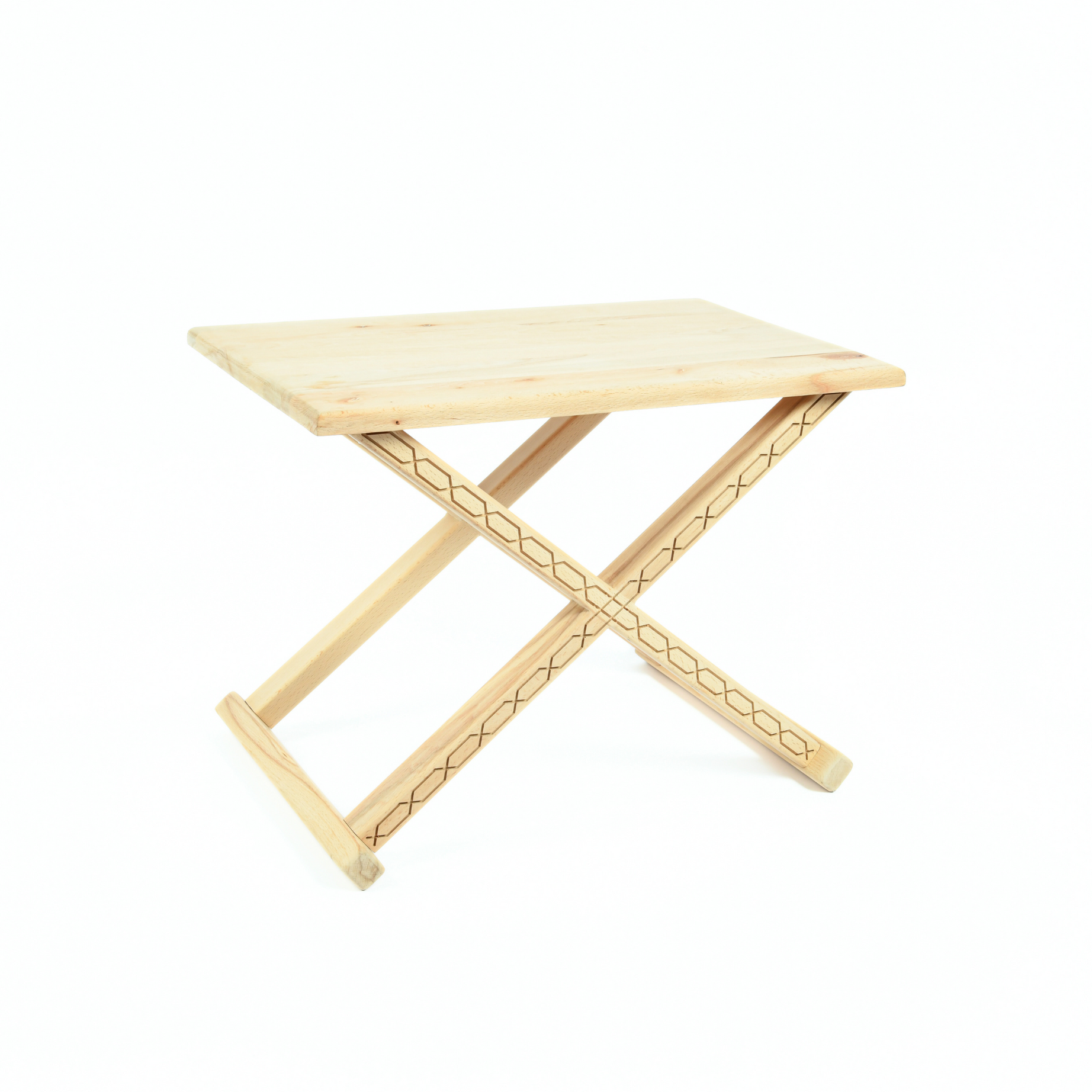 Handcrafted Natural Wood and Leather Multipurpose X Stool & CoffeeTable The Versatile 2-in-1 Solution