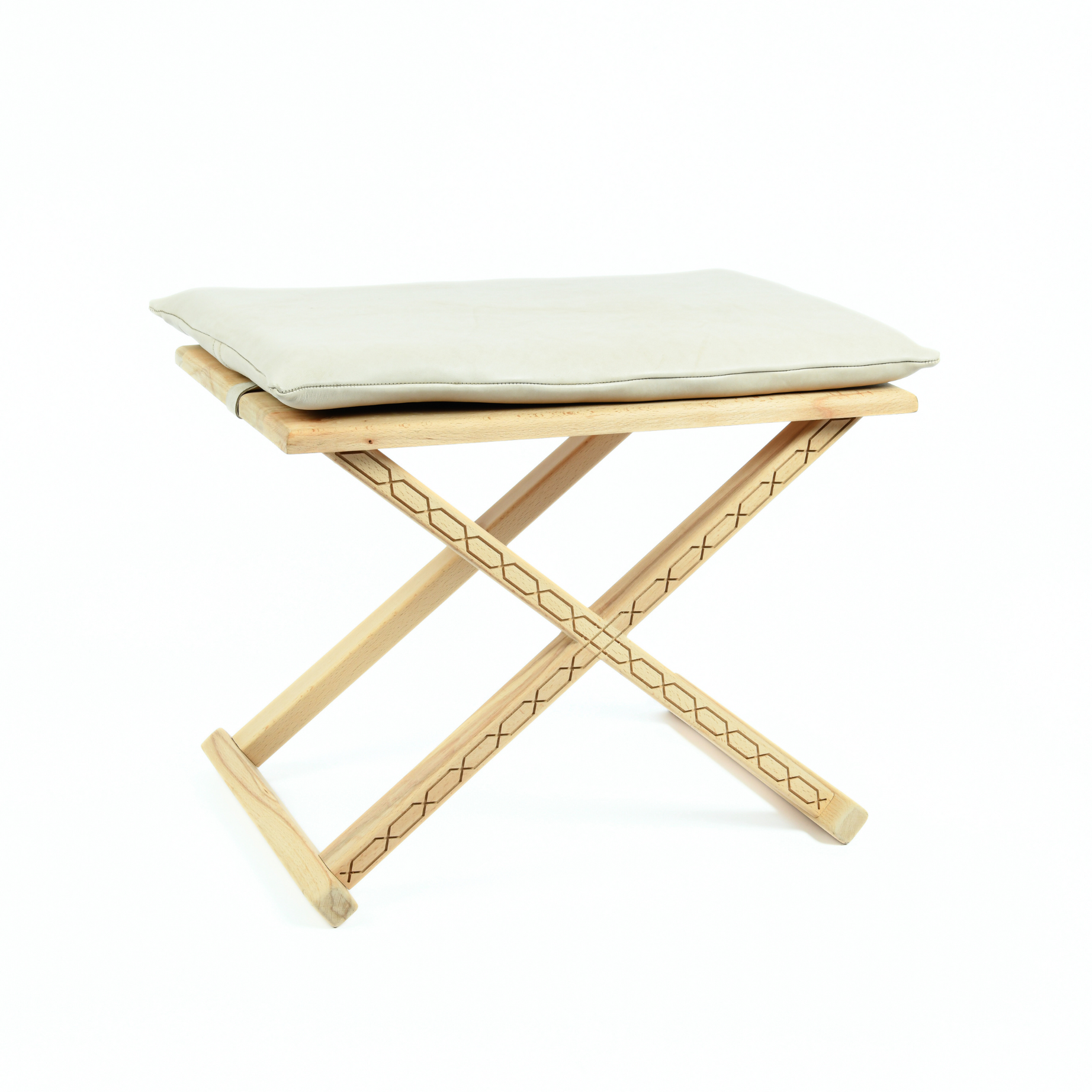 Handcrafted Natural Wood and Leather Multipurpose X Stool & CoffeeTable The Versatile 2-in-1 Solution