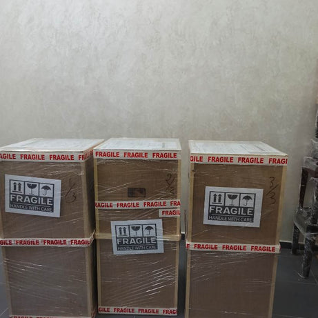 Leather Woven Strap Counter Stool - Natural Teak Wood With Beige Leather