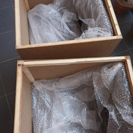 Leather Woven Strap Counter Stool - Natural Teak Wood With Beige Leather