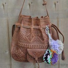 Handmade moroccan Boho Soulder Bag Brown - artihandmade