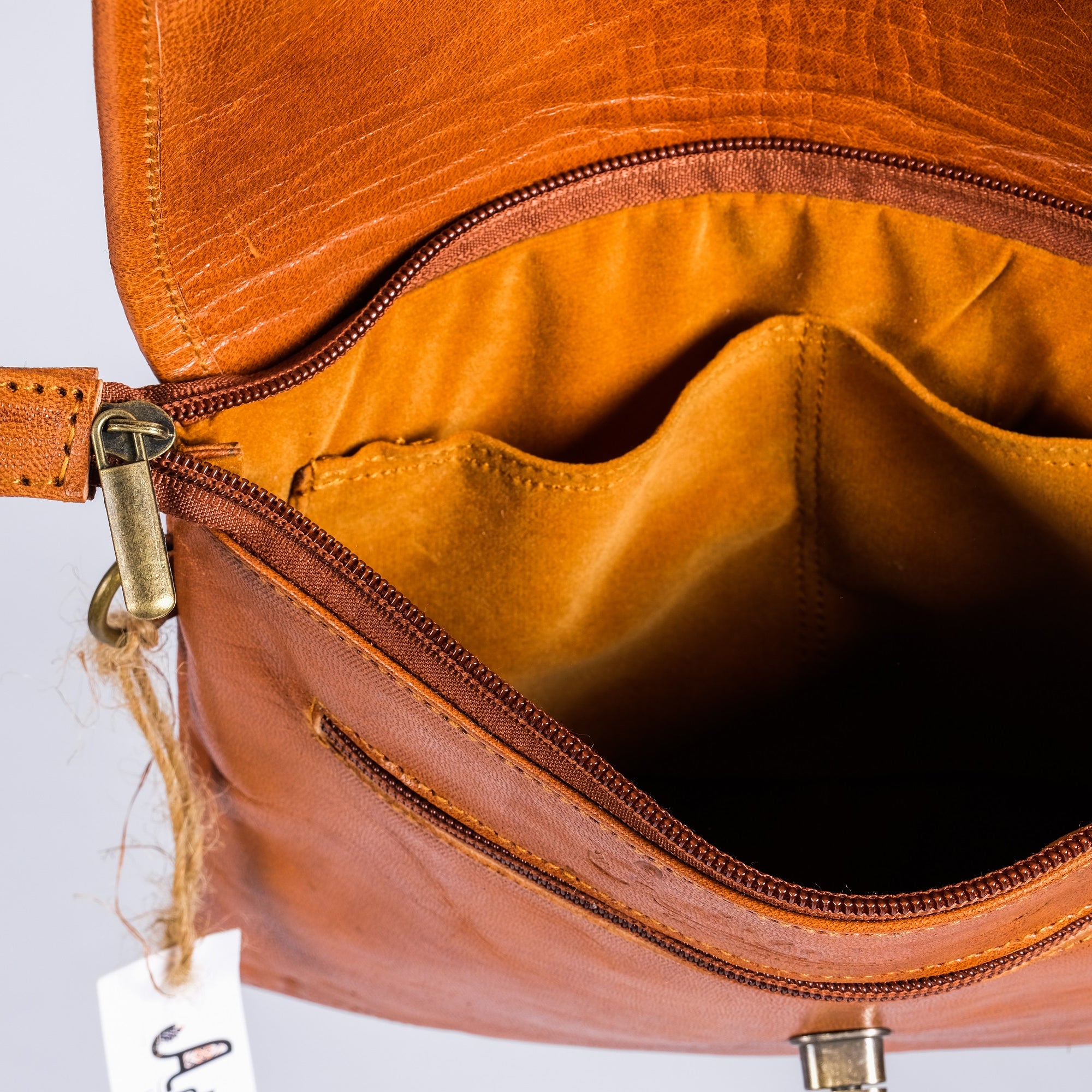 Women's Leather Tote Bag - bohemian style With crossbody Sling Bag