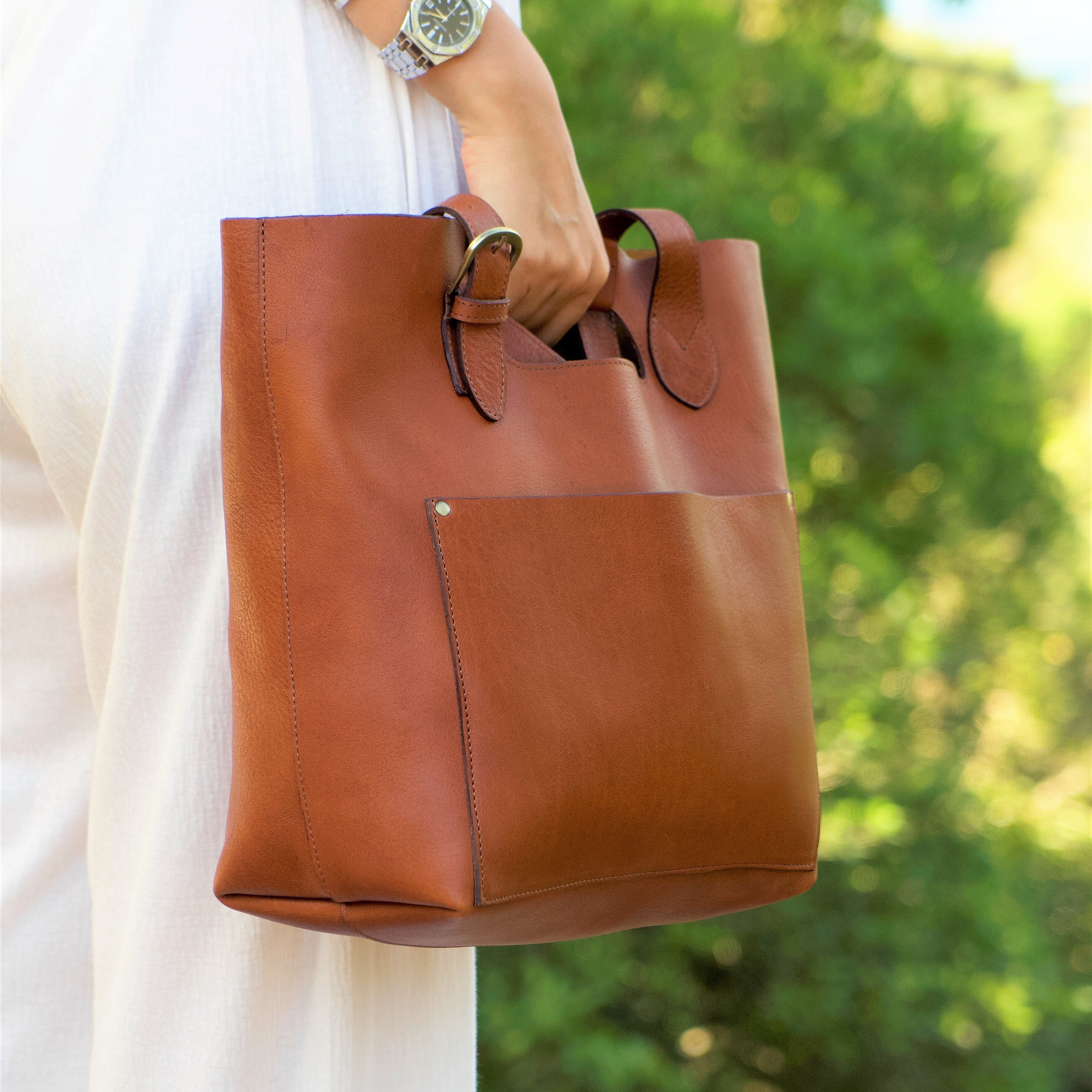 Full-Grain Leather Tote Bag