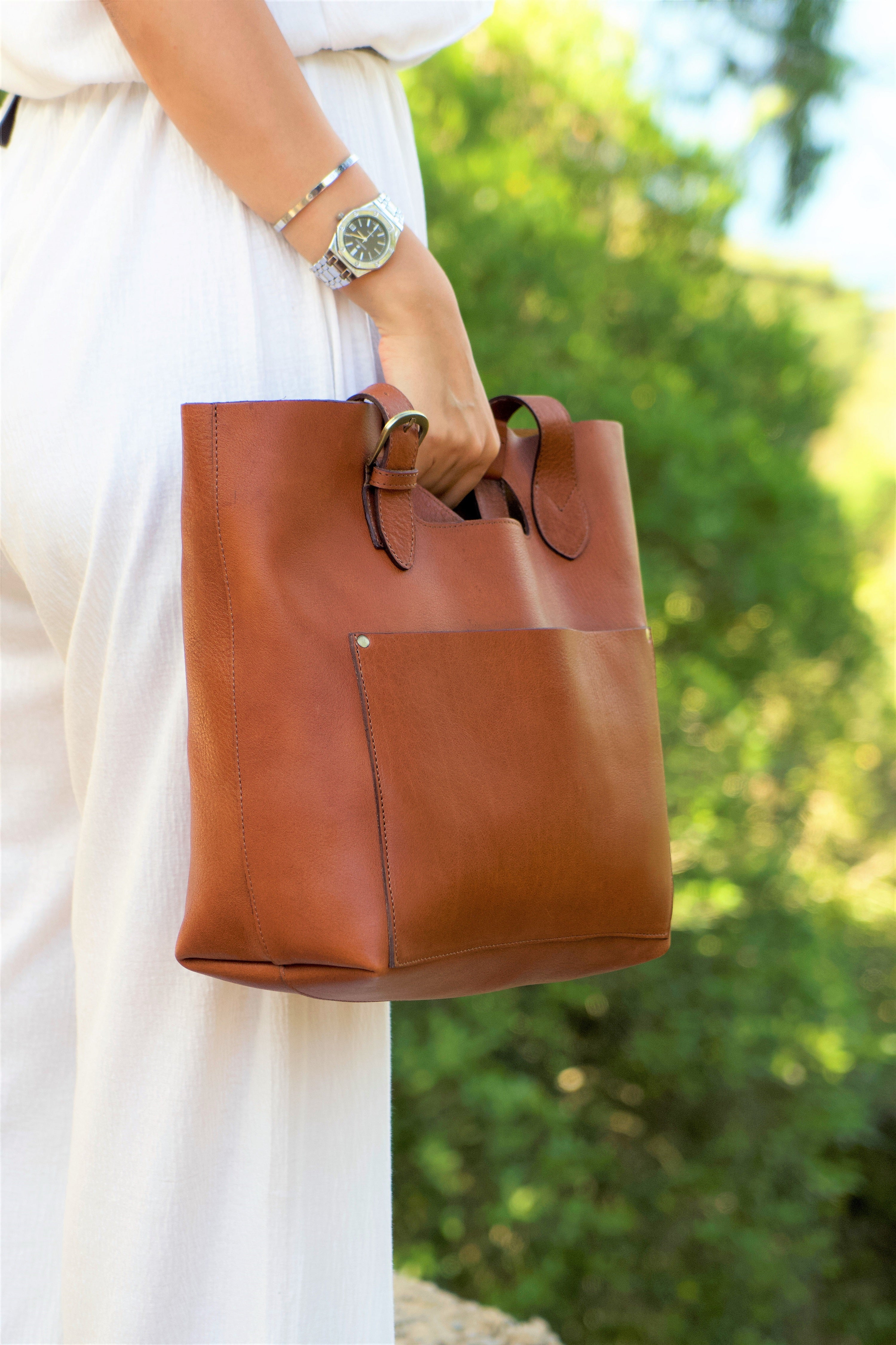 Full-Grain Leather Tote Bag