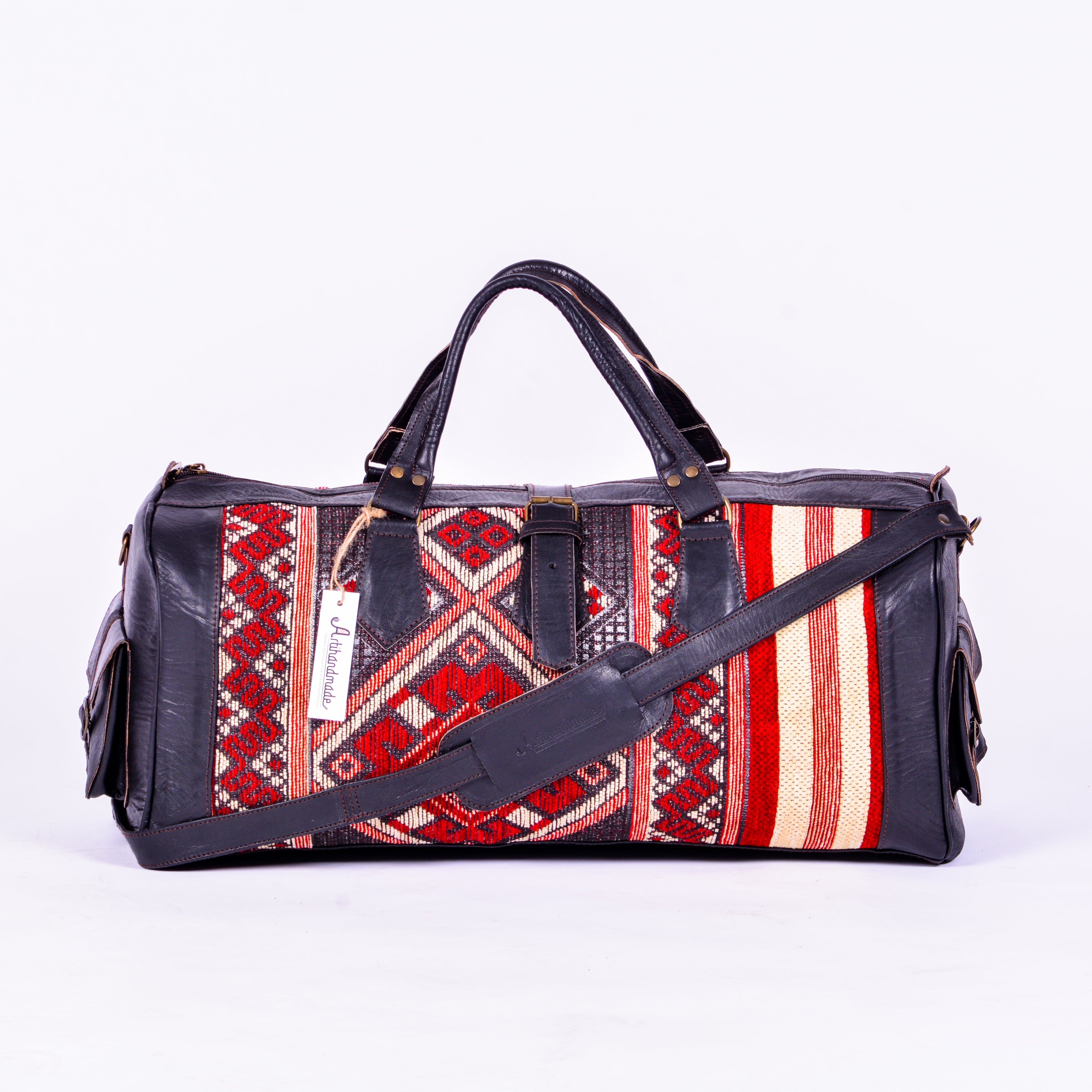 Handmade Leather Kilim Bag - artihandmade
