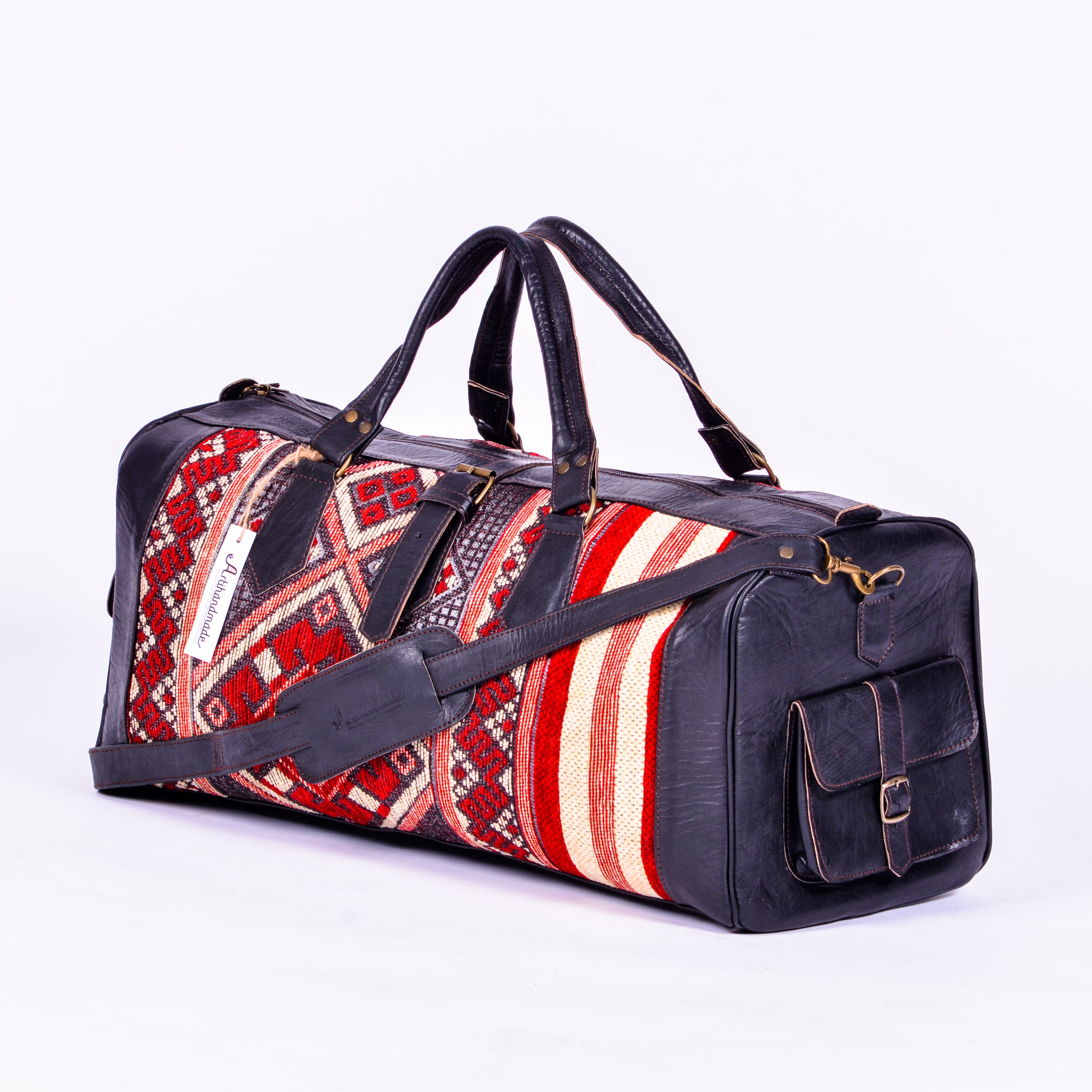 Handmade Leather Kilim Bag - artihandmade