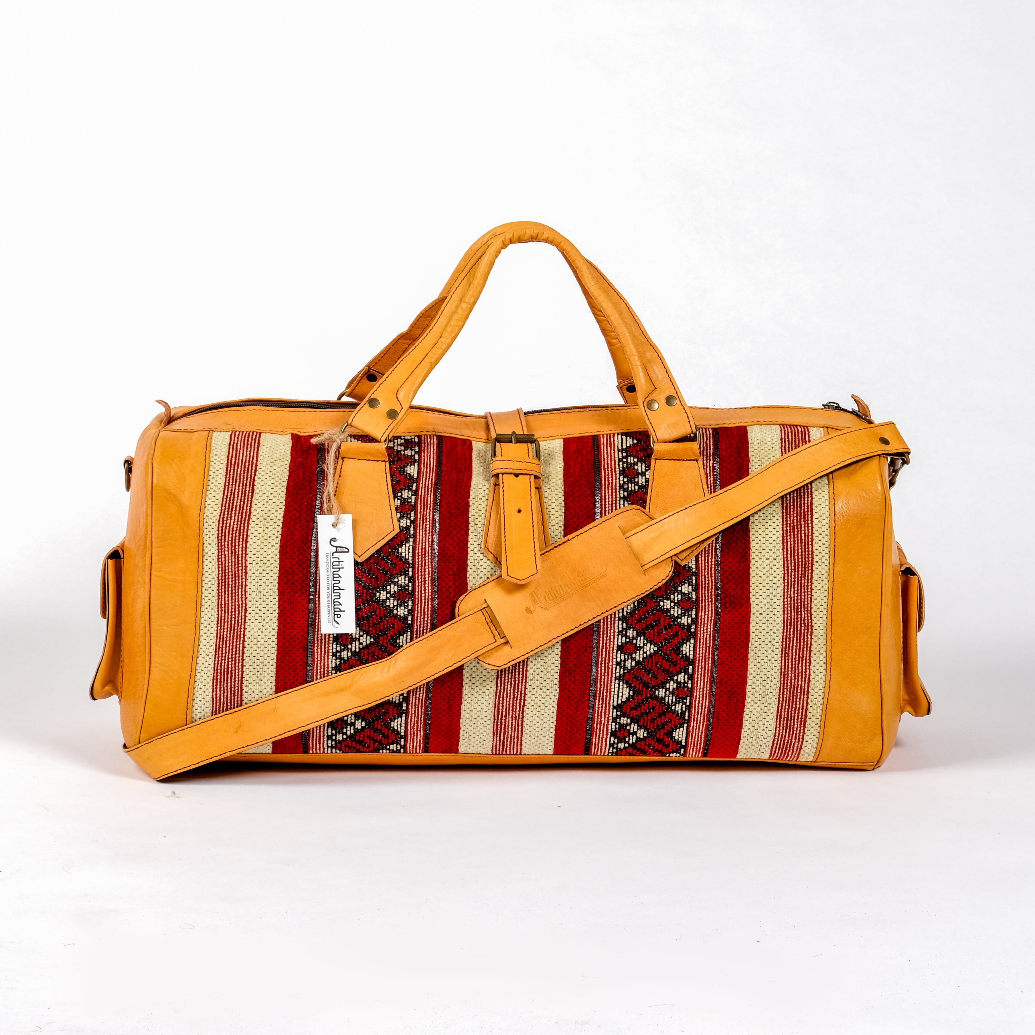 Handmade Leather Kilim Bag - artihandmade