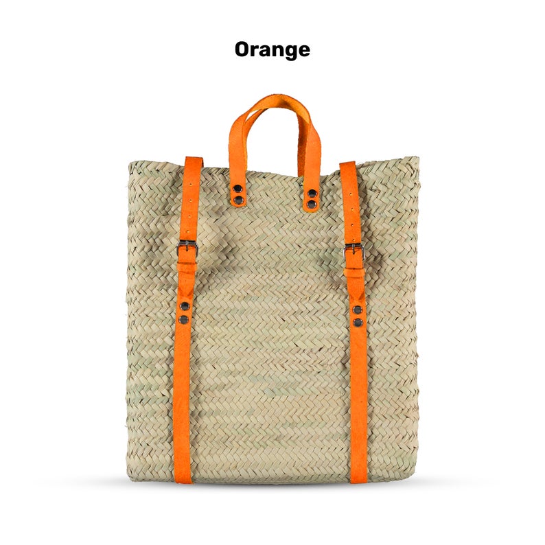 Moroccan Straw basket Backpack - artihandmade