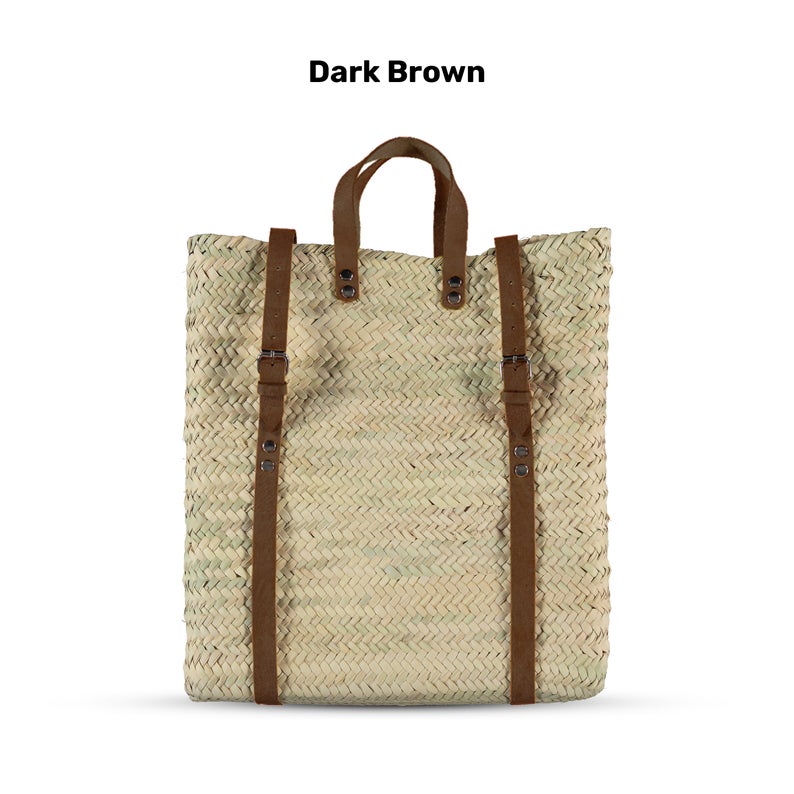 Moroccan Straw basket Backpack - artihandmade