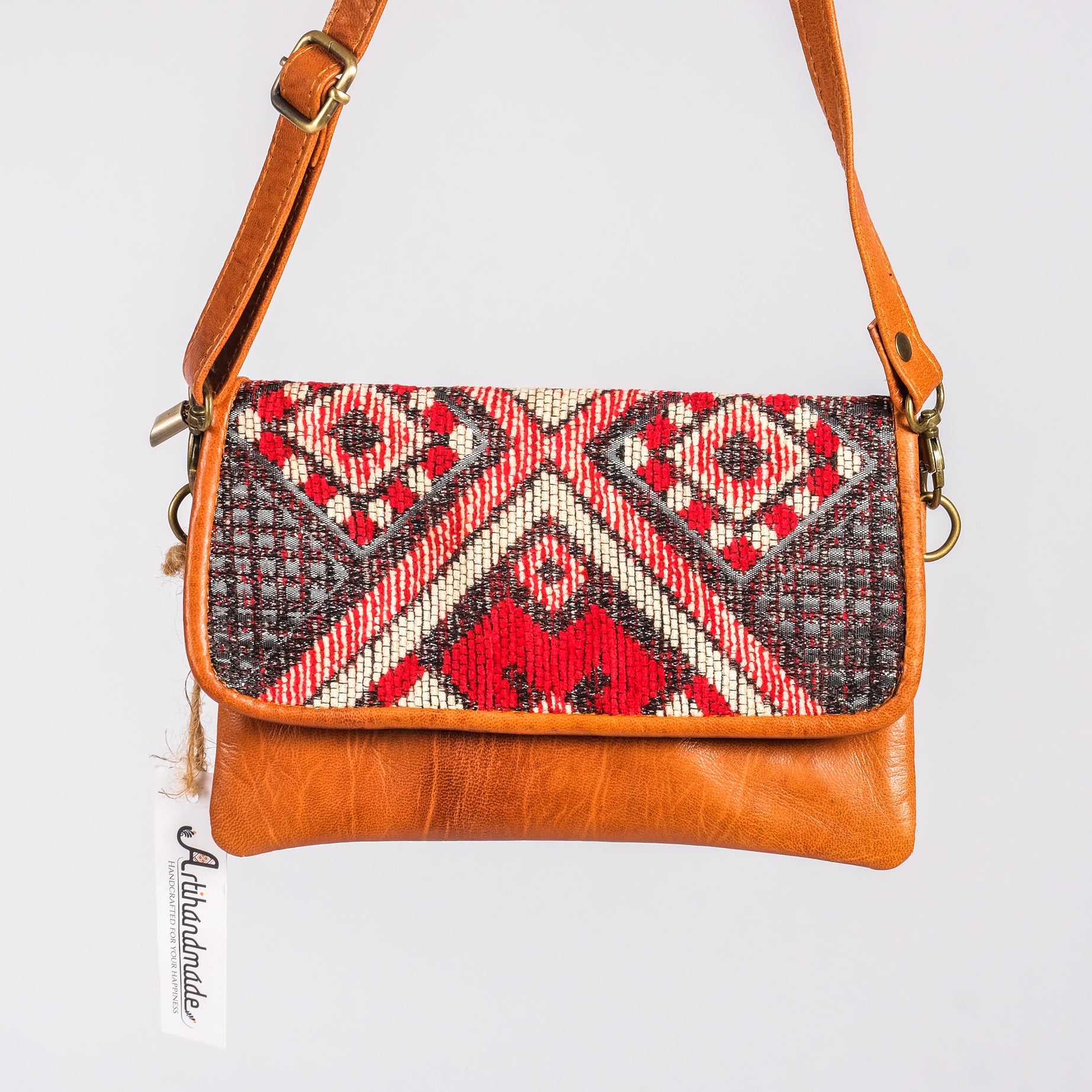 Premium Set of 4 Leather Kilim Bags - Unique and Stylish